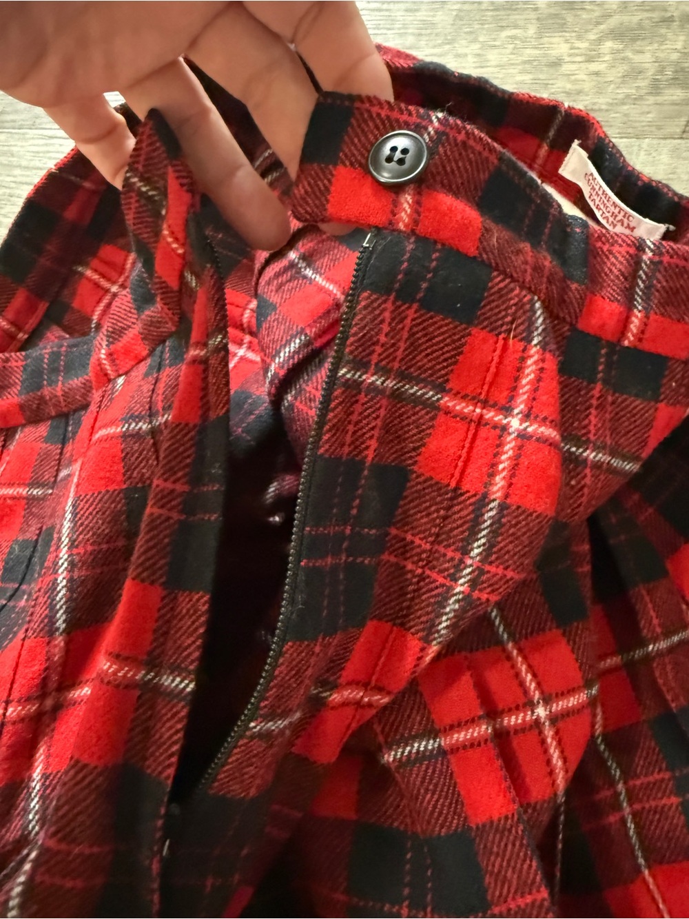 Pendleton Red and Black Plaid Pleated Skater Skirt - Picture 5 of 5